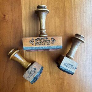 3 Cox Brownie Rubber Stamps